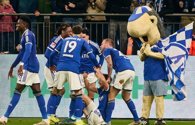 Schalke setzte sich zuhause gegen Spitzenreiter St. Pauli durch.<span class='image-autor'>Foto: Bernd Thissen/dpa</span>