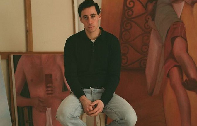 Der Maler Amit Berman in seinem Studio<span class='image-autor'>Foto: Guy Hamiel</span>