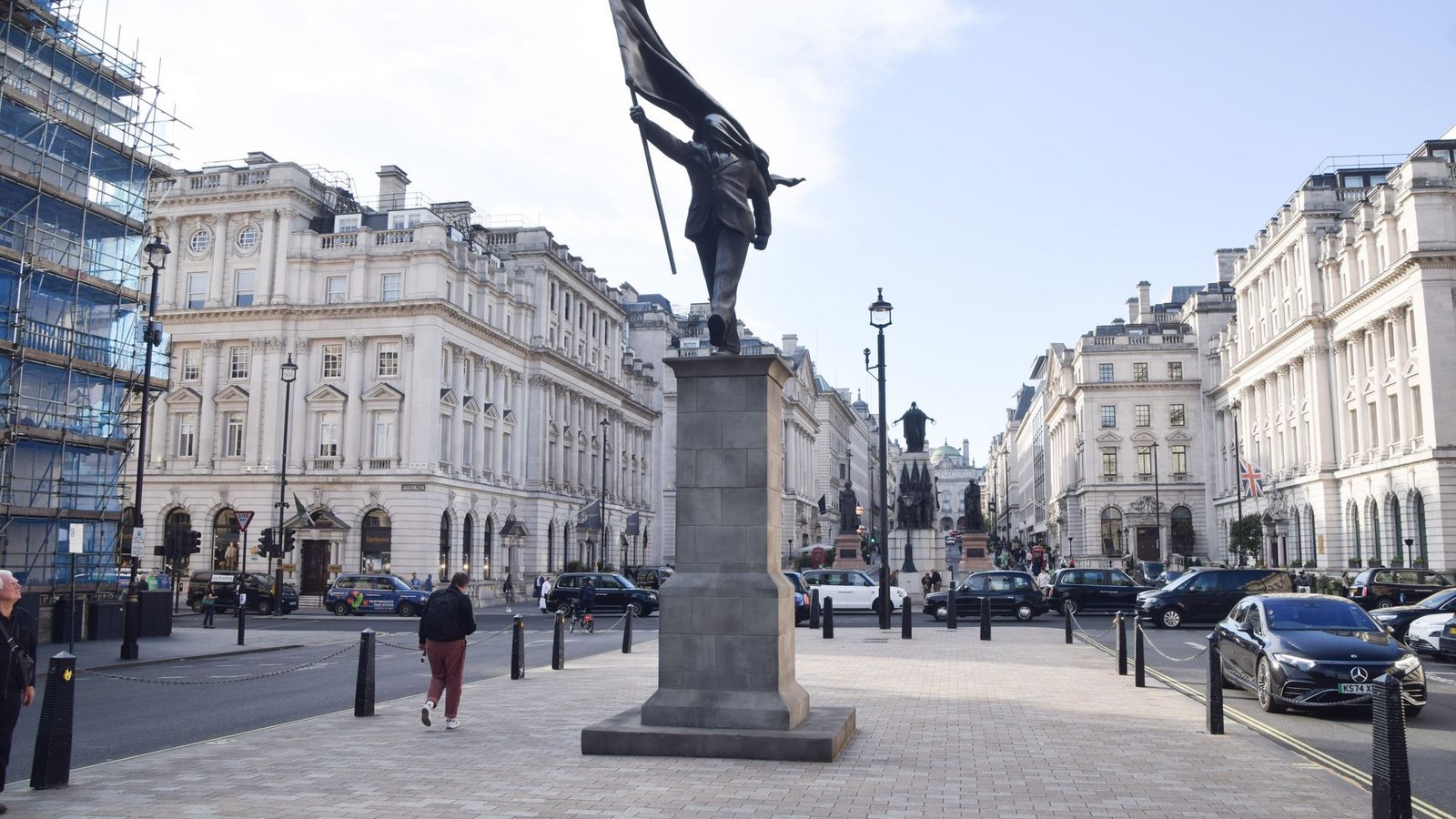 Die Statue steht am Waterloo Place im Zentrum Londons.Foto: Vuk Valcic/ZUMA Press Wire/dpa