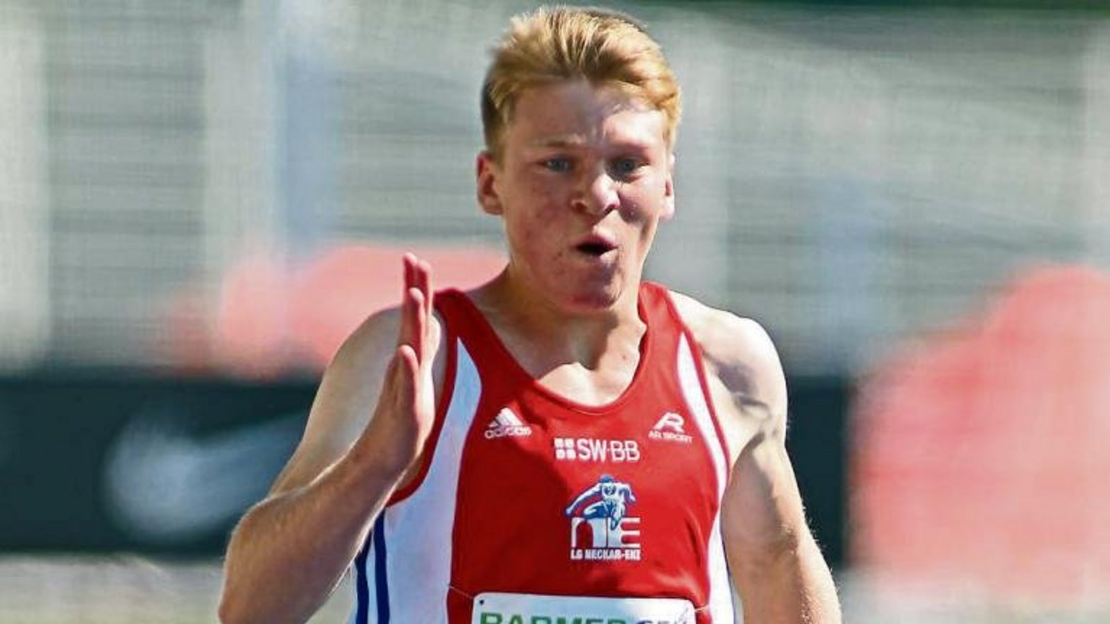 Obwohl Vincent Fischer wegen einer Verletzung lange kein spezielles Sprinttraining absolvieren konnte, verbesserte er seine persönliche Bestzeit über 200 Meter bei der Jugend-DM. Foto: Görlitz