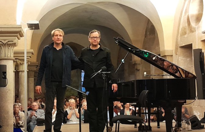 Kongeniales Duo (von rechts): Matthias Brandt und Jens Thomas.  <span class='image-autor'>Foto: Filitz</span>