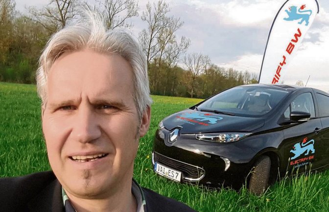 Als einziges Team aus der Region Stuttgart fährt der Verein „Electrify-BW“ bei der eTourEurope mit. Chef ist Stefan Krüger aus Oberriexingen. Der Start ist heute. Foto: p