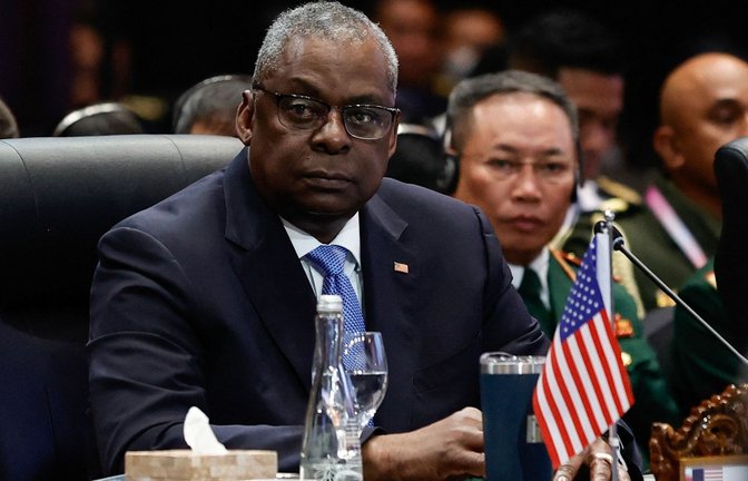 Lloyd Austin befindet sich aktuell in Kiew.<span class='image-autor'>Foto: AFP/WILLY KURNIAWAN</span>