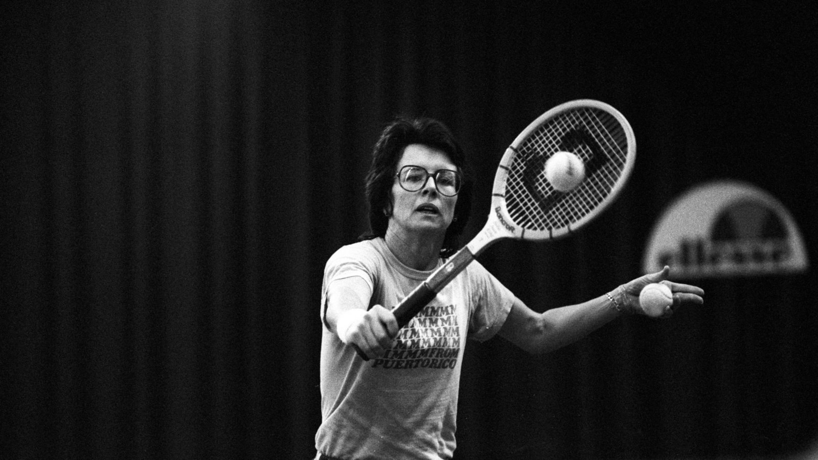 Auch in der Anfangszeit des Profi-Tennis war die Weltelite im Schwäbischen zu Gast: Billy Jean King . . .Foto: Baumann
