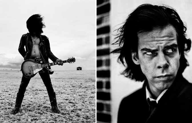 Der etwas andere Rock'n'Roll-Chronist: Slash im Jahr 1992 in Santa Fe (links) und Nick Cave im Jahr 1996 in London<span class='image-autor'>Anton Corbijn</span>