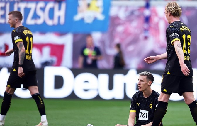 In Leipzig machte das Team von Borussia Dortmund keine gute Figur.<span class='image-autor'>Foto: Jan Woitas/dpa</span>