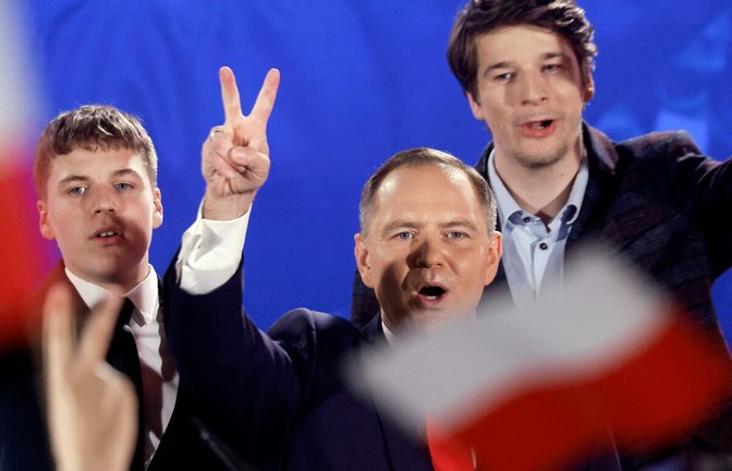 Karol Nawrocki wird neuer Präsident von Polen, das ist keine gute Nachricht für die Europäische Union.<span class='image-autor'>Foto: WOJTEK RADWANSKI/AFP</span>
