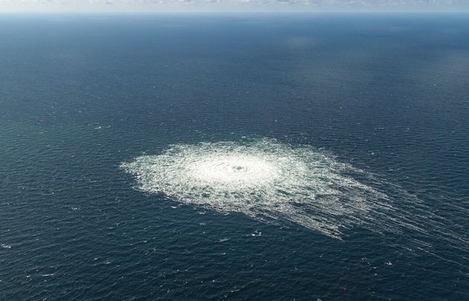 Im September 2022 ist die Gasleitung Nordstream-2 in der Ostsee gesprengt worden.<span class='image-autor'>Foto: -/Danish Defence Command/dpa</span>