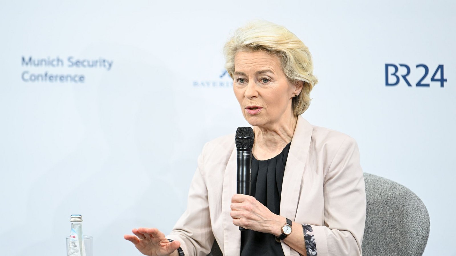 Bei der Münchner Sicherheitskonferenz demonstriert Ursula von der Leyen, dass sie noch Ideen für Europa hat.Foto: dpa/Tobias Hase Bei der Münchner Sicherheitskonferenz demonstriert Ursula von der Leyen, dass sie noch Ideen für Europa hat.Foto: dpa/Tobias Hase