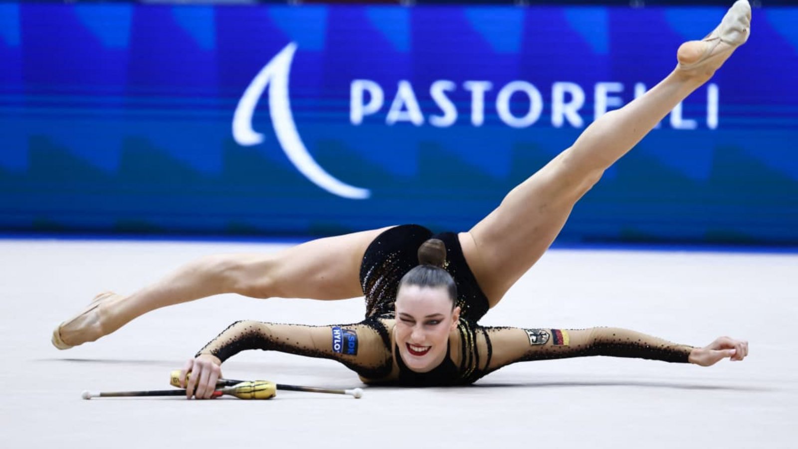 Darja Varfolomeev vom TSV Schmiden präsentiert sich vor den Weltmeisterschaftem beim Welctcup in Mailand in starker Form.IMAGO/IPA Sport/ABACA Darja Varfolomeev vom TSV Schmiden präsentiert sich vor den Weltmeisterschaftem beim Welctcup in Mailand in starker Form.IMAGO/IPA Sport/ABACA