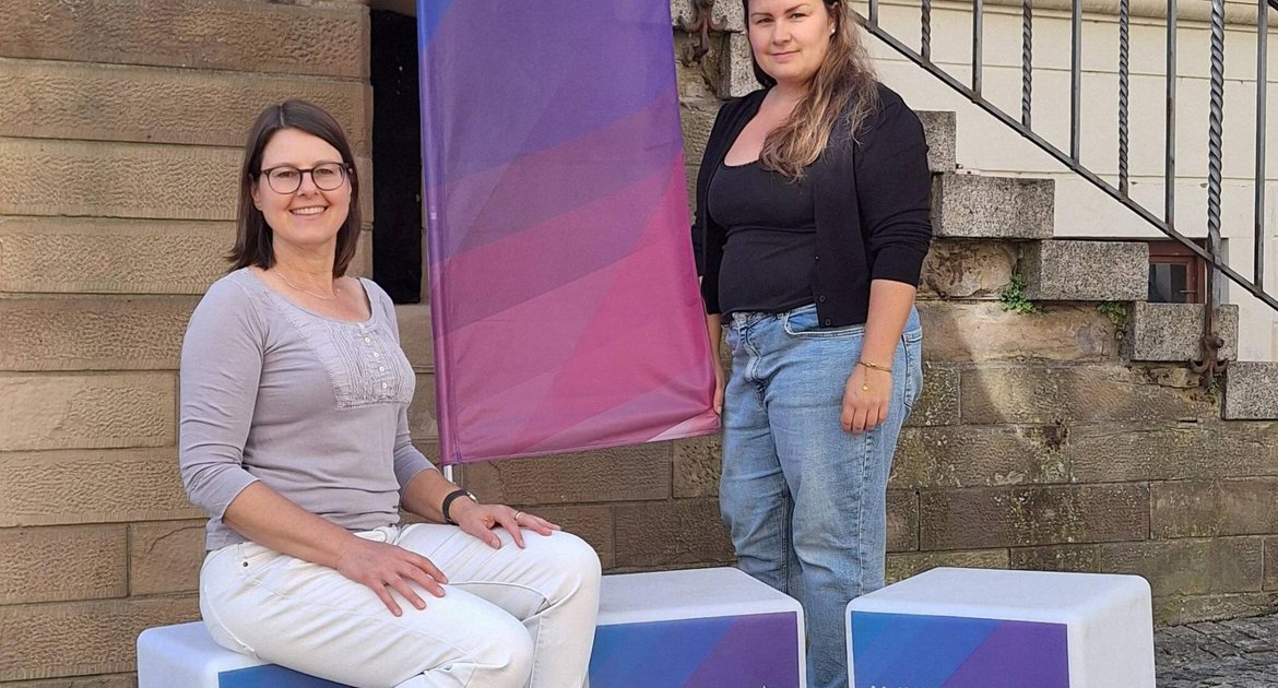 Vaihinger Nacht der Demokratie Vaihingen Rathaus  Cornelia Geidel (l) Rebecca Ogunwede