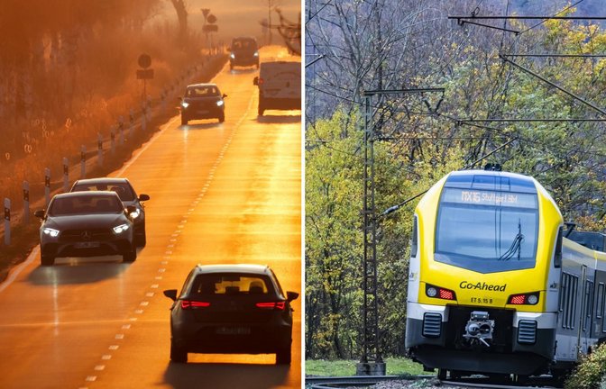 Auto oder Zug? Eine Schlüsselfrage für die künftige Verkehrspolitik in Baden-Württemberg.<span class='image-autor'>Foto: picture alliance/dpa/Imago/Arnulf Hettrich</span>