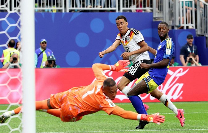 Musiala bringt Deutschland mit seinem Tor zum Jubeln.<span class='image-autor'>Foto: Getty Images via AFP</span>