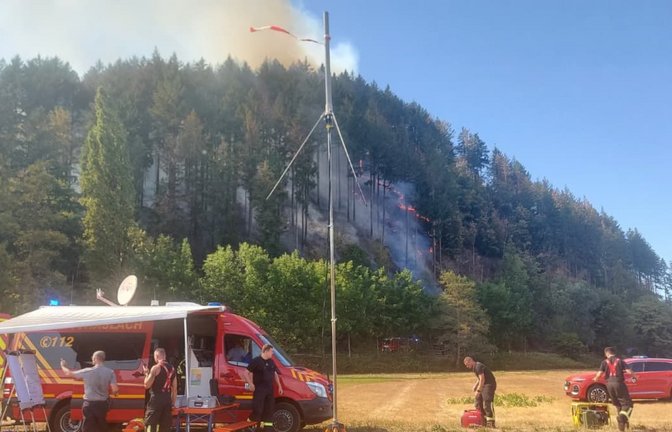 Bei Biberach steht der Wald in Flammen.<span class='image-autor'>Reinhard</span>