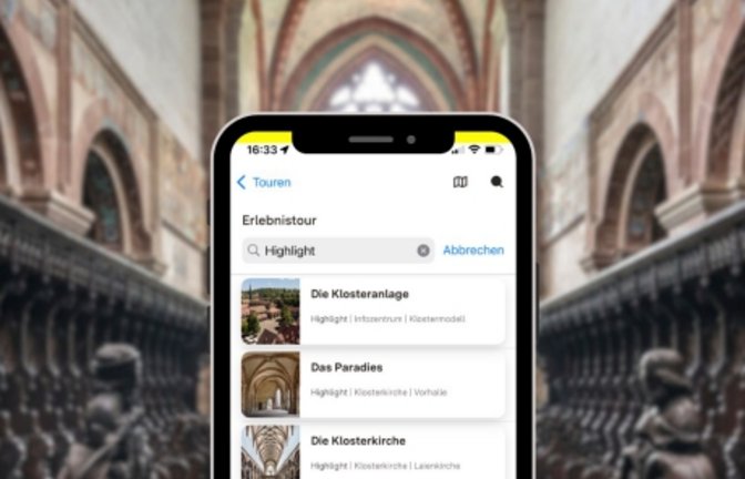 Mit der App durchs Kloster. <span class='image-autor'>Foto: SSG</span>