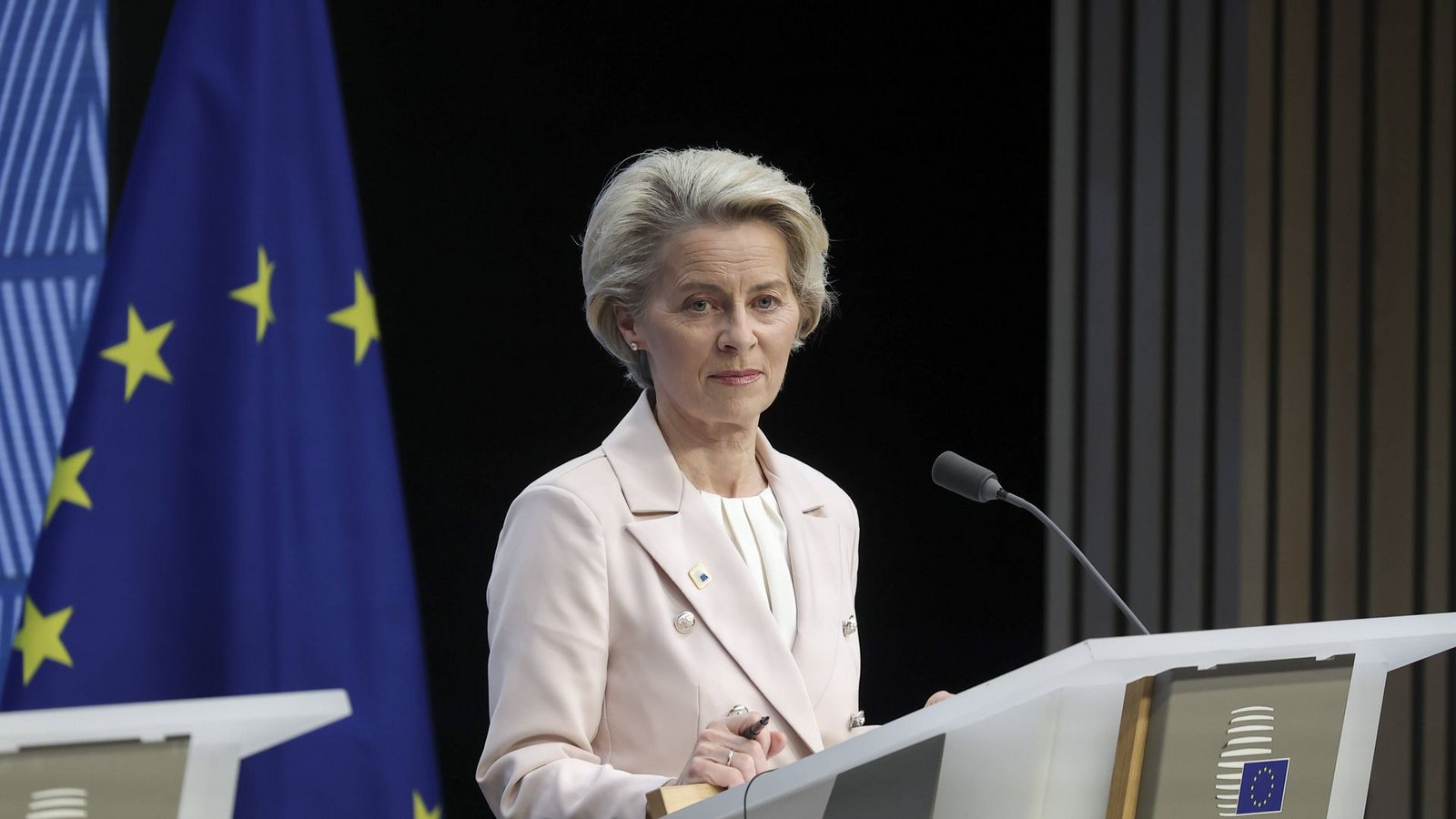 Ursula von der Leyen treibt die Subventionen für die europäische Industrie voran.Foto: /imago/Nicolas Economou