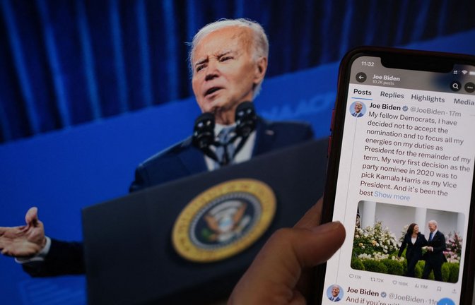 US-Präsident Joe Biden gibt auf.<span class='image-autor'>Foto: AFP/CHRIS DELMAS</span>