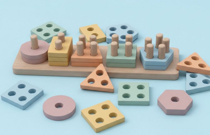 Von diesem Holz-Set können sich Kleinteile lösen.<span class='image-autor'>Foto: Temu</span>