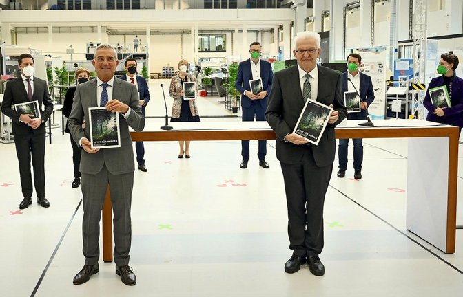 Damals herrschte noch Einigkeit: 2021 präsentierte die Landesregierung ihren Koalitionsvertrag. Oberstes Ziel: Klimaschutz.<span class='image-autor'>Foto: dpa</span>