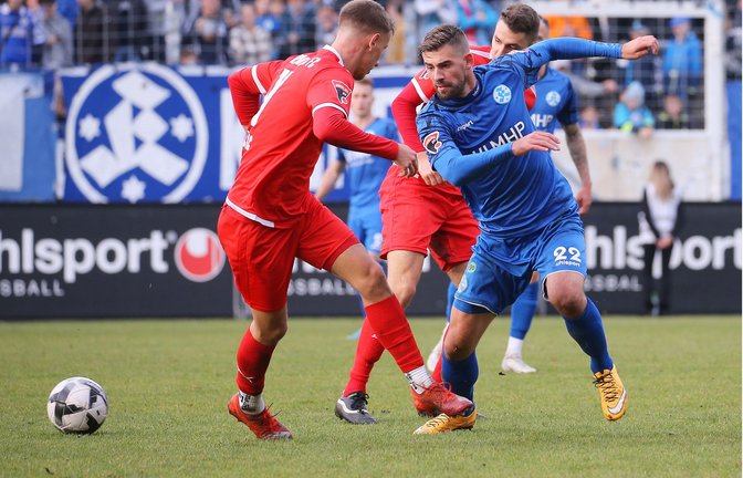 David Braig und die Stuttgarter Kickers wollen gegen den FC Holzhausen den nächsten Sieg.<span class='image-autor'>Foto: Pressefoto Baumann/Julia Rahn</span>