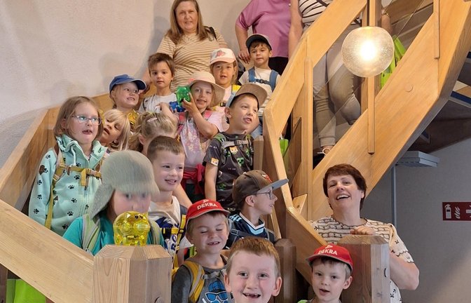 Kindergarten "Im Aile" Enzweihingen Vorschulkinder VR-Bank Foto:p