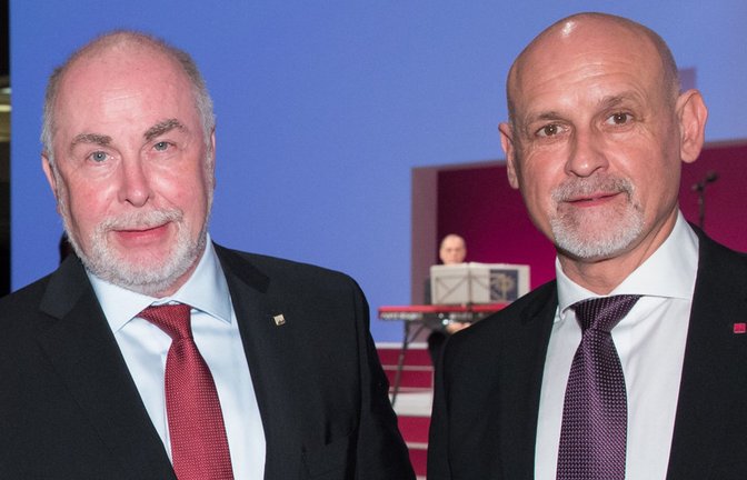 Der langjährige DBB-Vorsitzende Ulrich Silberbach (links) und  Volker Geyer, der ihm an diesem Montag nachfolgen soll.<span class='image-autor'>Foto: dpa</span>