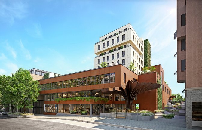 So soll die Ecke Schwab-/Rotebühlstraße in der Innenstadt nach der umfangreichen Sanierung  aussehen.<span class='image-autor'>Foto: Rendervision</span>