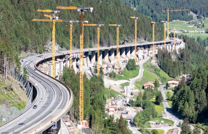 Die Luegbrücke am Brenner wird saniert und ist zeitweise nur einspurig befahrbar.<span class='image-autor'>EXPA/JOHANN GRODER/AFP</span>