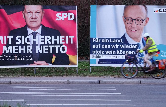 Wer wird der nächste Bundeskanzler? Die mit Abstand besten Chancen haben Friedrich Merz (CDU)  und Olaf Scholz (SPD).<span class='image-autor'>Foto: dpa/Kay Nietfeld</span>
