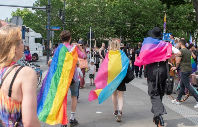 Was bedeuten die verschiedenen LGBT-Flaggen, wie zum Beispiel hier bei der Pride Parade in Warschau 2023?<span class='image-autor'>Foto: Shuvo Rafiqul/Shutterstock</span>