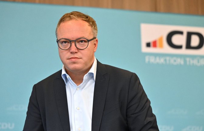 CDU-Landeschef Mario Voigt<span class='image-autor'>Foto: dpa/Martin Schutt</span>