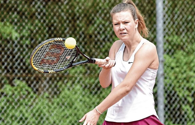 Katrin Scheufler hatte weder im Einzel noch im Doppel an der Seite von Viktoria Stallecker Probleme, für den TC Illingen zu punkten. Foto: Leitner