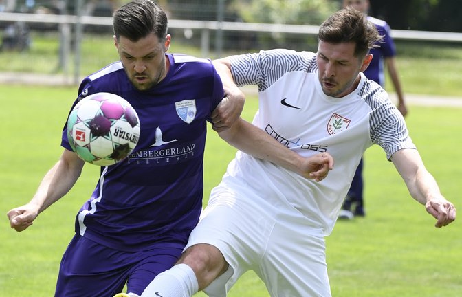 Für die SGM Roßwag/Mühlhausen (links Marius Zimmermann) hat der Sieg beim Stadtpokal einenMotivationsschub gebracht. <span class='image-autor'>Foto: Leitner</span>