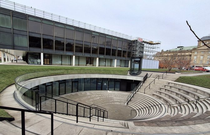 Ausweichquartier für Abgeordnete: das unterirdische Besucher- und Medienzentrum<span class='image-autor'>Foto: Andreas Müller</span>