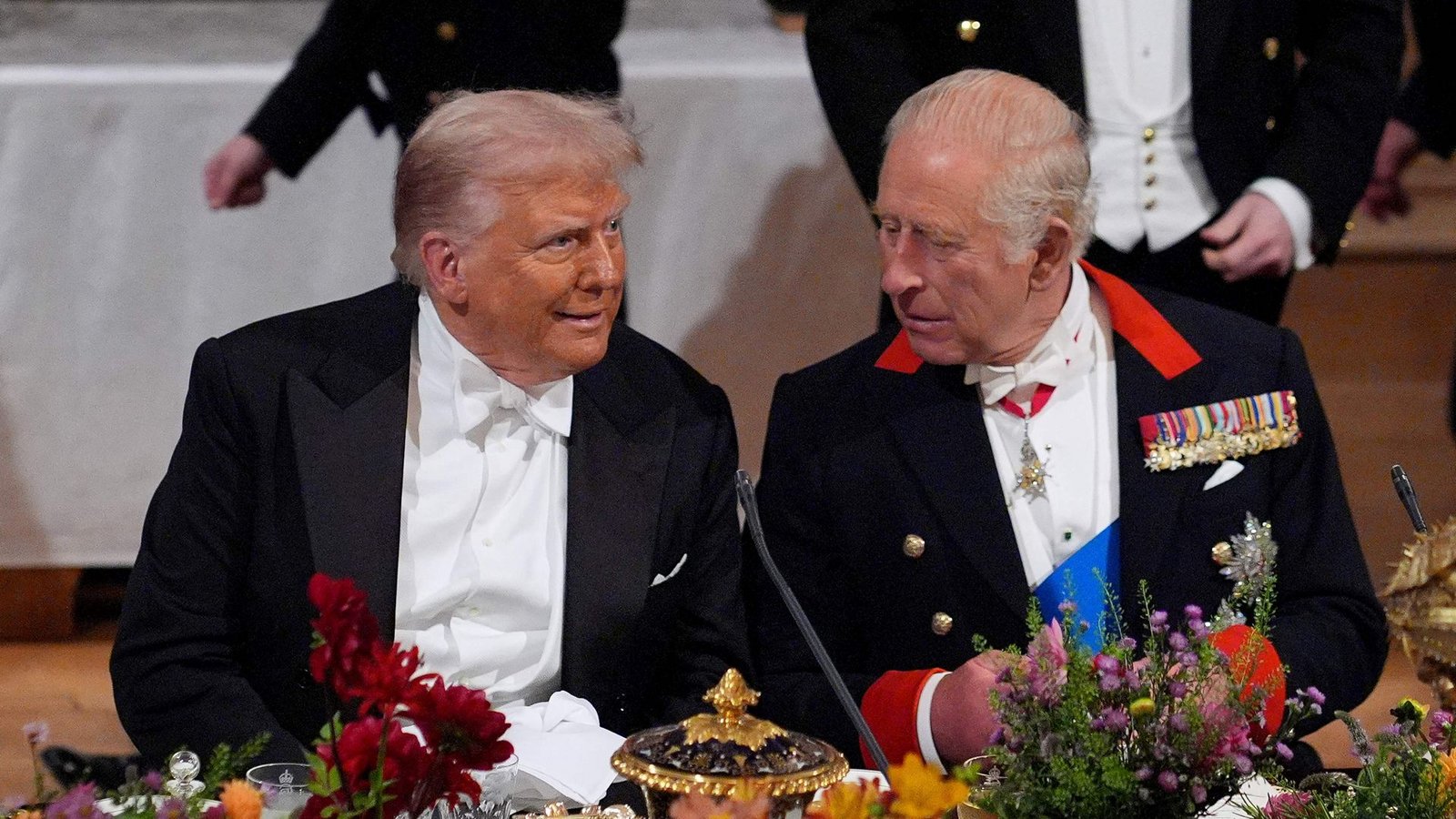 US-Präsident Donald Trump und der britische König Charles III. in London.Foto: AFP/YUI MOK
