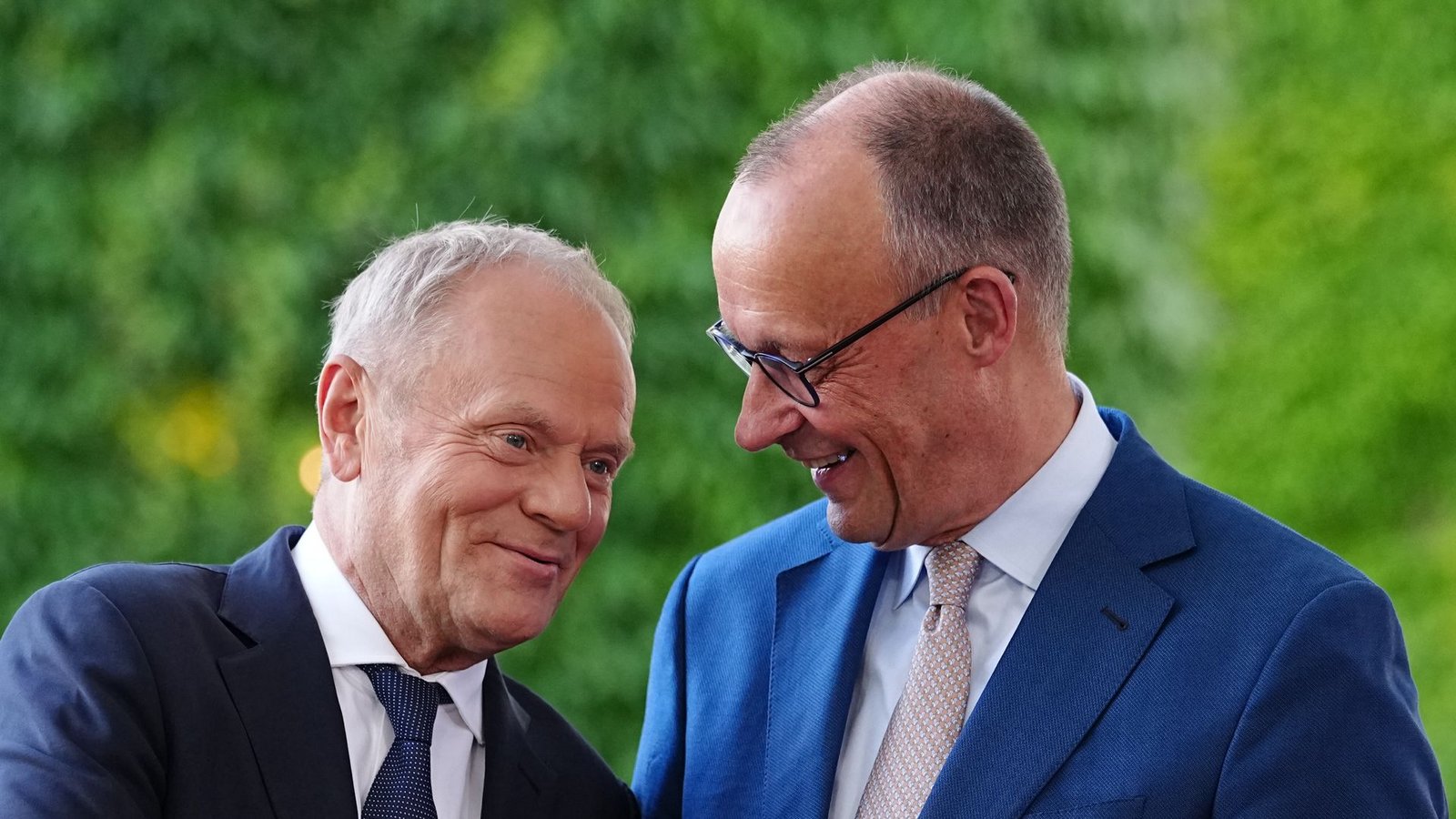 Erst Berlin, dann Danzig: Tusk und Merz treffen sich in wenigen Stunden zweimal.Foto: Kay Nietfeld/dpa