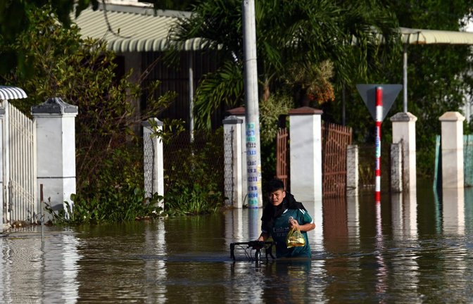 In Vietnam gibt es schon jetzt regelmäßig Hochwasser. Künftig werden dort mehr Deiche gebaut.<span class='image-autor'>Foto: AFP</span>