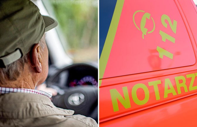Der Senior übersah die Frau hinter seinem Auto – diese musste schwer verletzt in ein Krankenhaus gebracht werden. (Symbolbild)<span class='image-autor'>Foto: picture alliance/dpa (li.), Julian Stratenschulte/dpa (re.)</span>