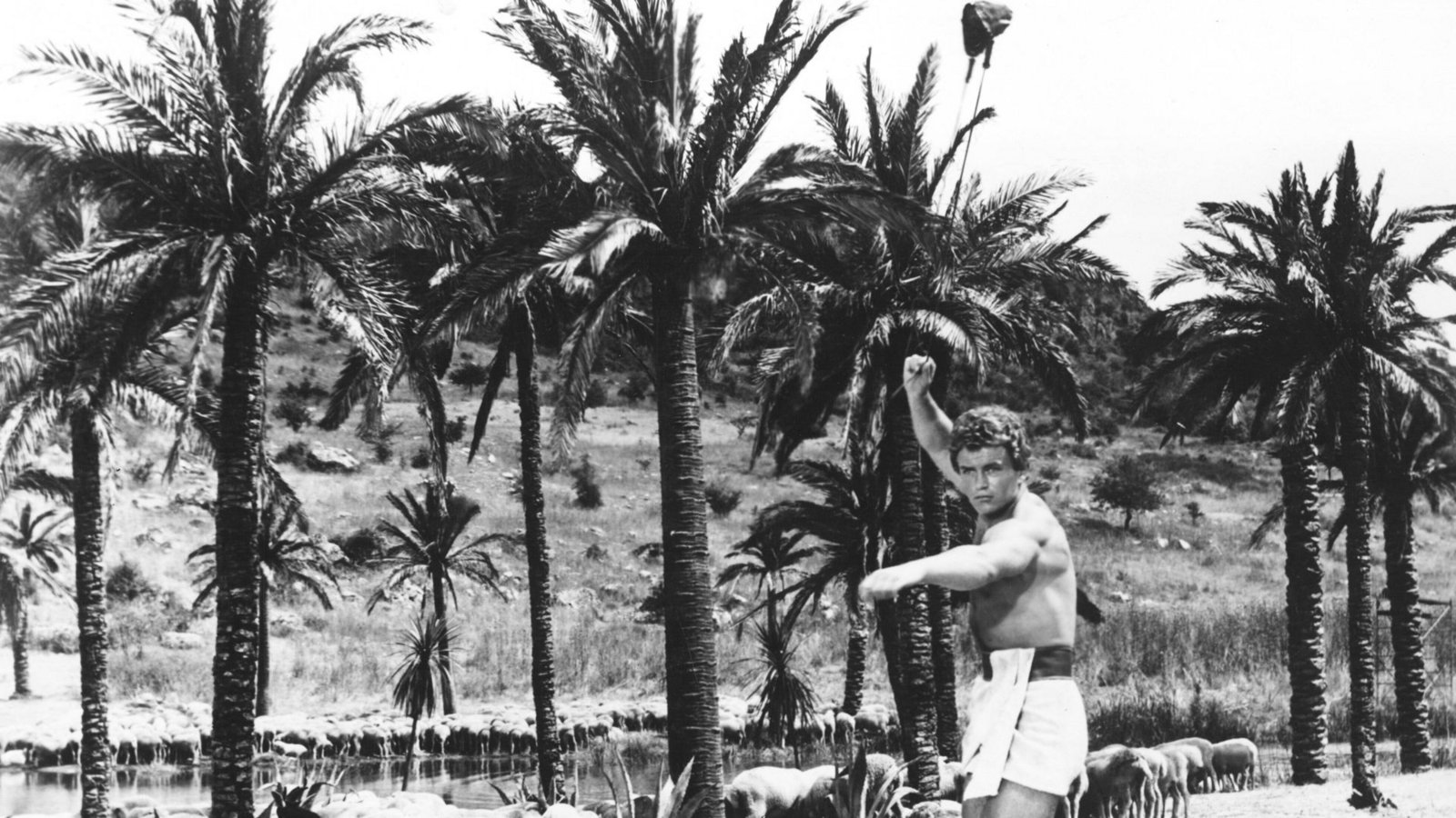 Antiker Schleuderer (Szene aus dem Historienfilm David und Goliath , 1961).Foto: mago/Everett Collection Antiker Schleuderer (Szene aus dem Historienfilm David und Goliath , 1961).Foto: mago/Everett Collection