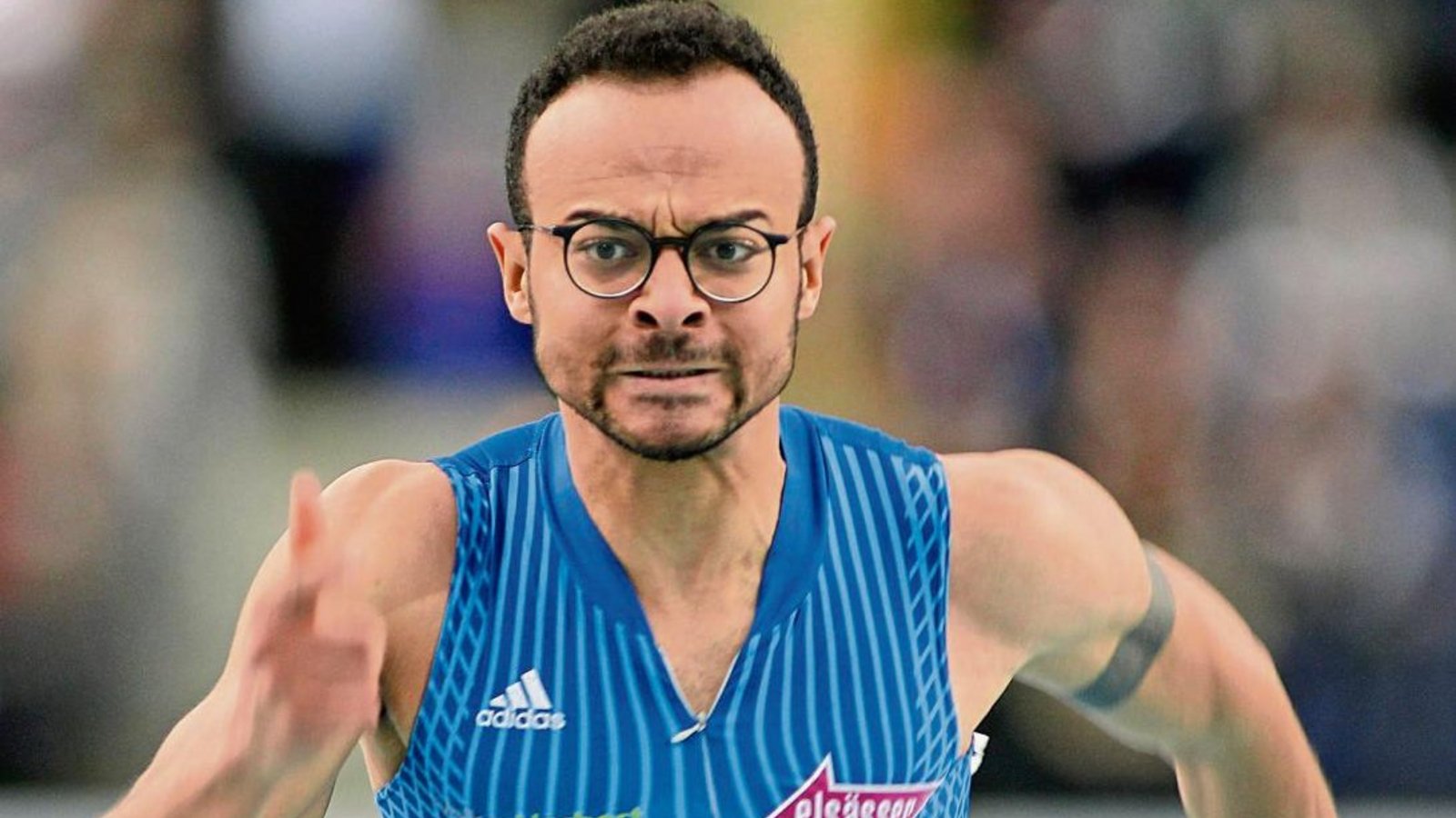 John-Henry Tate ist mit 6,96 Sekunden über 60 Meter Achter in seinem Vorlauf bei der Hallen-DM in Leipzig geworden. Foto: Görlitz John-Henry Tate ist mit 6,96 Sekunden über 60 Meter Achter in seinem Vorlauf bei der Hallen-DM in Leipzig geworden. Foto: Görlitz