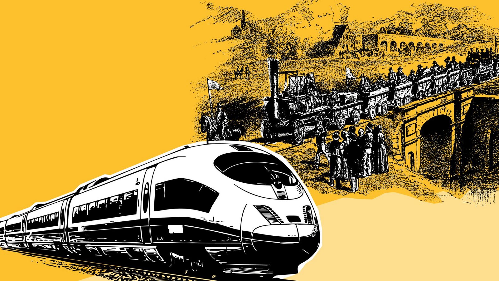 Von der ersten öffentlichen Dampfstrecke in Großbritannien im Jahr 1825 bis zum ICE – zwei Jahrhunderte lang ist die Eisenbahn modern geblieben.Foto: Von der ersten öffentlichen Dampfstrecke in Großbritannien im Jahr 1825 bis zum ICE – zwei Jahrhunderte lang ist die Eisenbahn modern geblieben.Foto: 