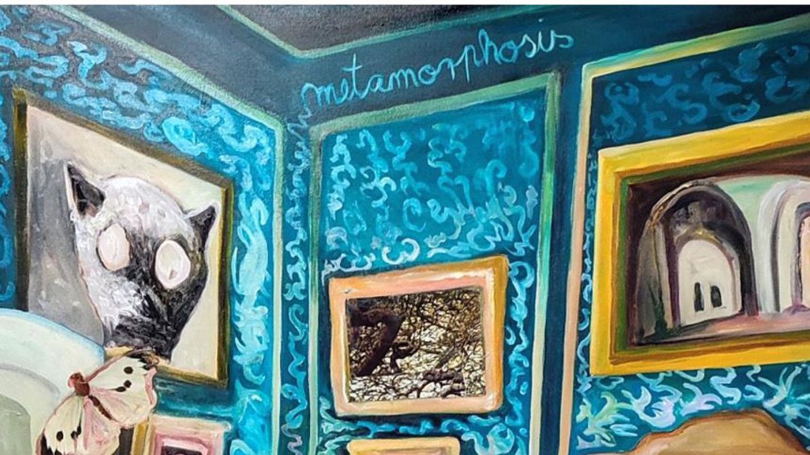 Wilde Gesellen nehmen bei Katrin und Marko Schacher an neuer Adresse (Blumenstraße 15) Platz – in den Werken von Juliane Hundertmark – hier „Metamorphosis“Foto: Juliane Hundertmark/Schacher – Raum für Kunst
