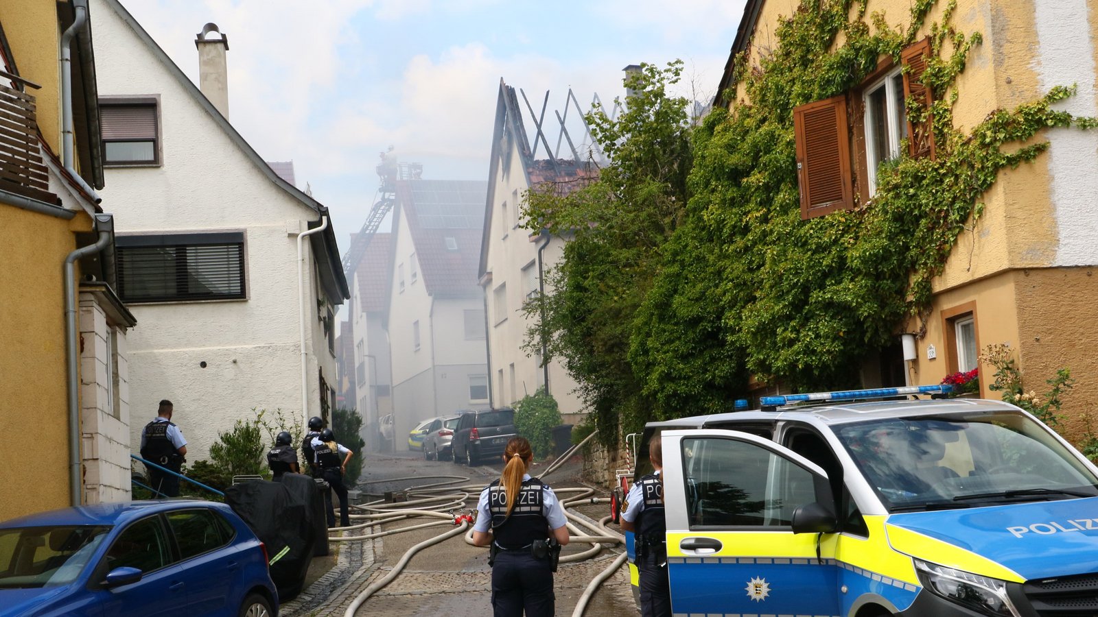 Einsatz in Kleiningersheim. Foto: Karsten Schmalz/KS-Images