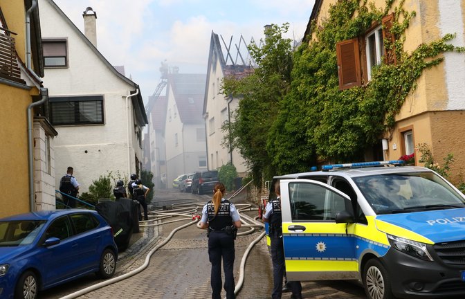 Einsatz in Kleiningersheim. Foto: Karsten Schmalz/KS-Images