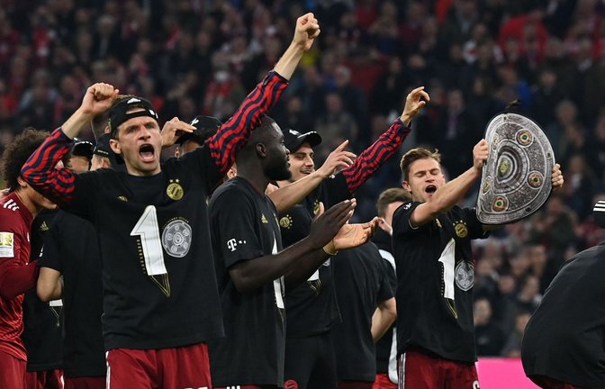 Die Bayern feiern ihren 10. Titel in Folge.<span class='image-autor'>Foto: AFP/CHRISTOF STACHE</span>