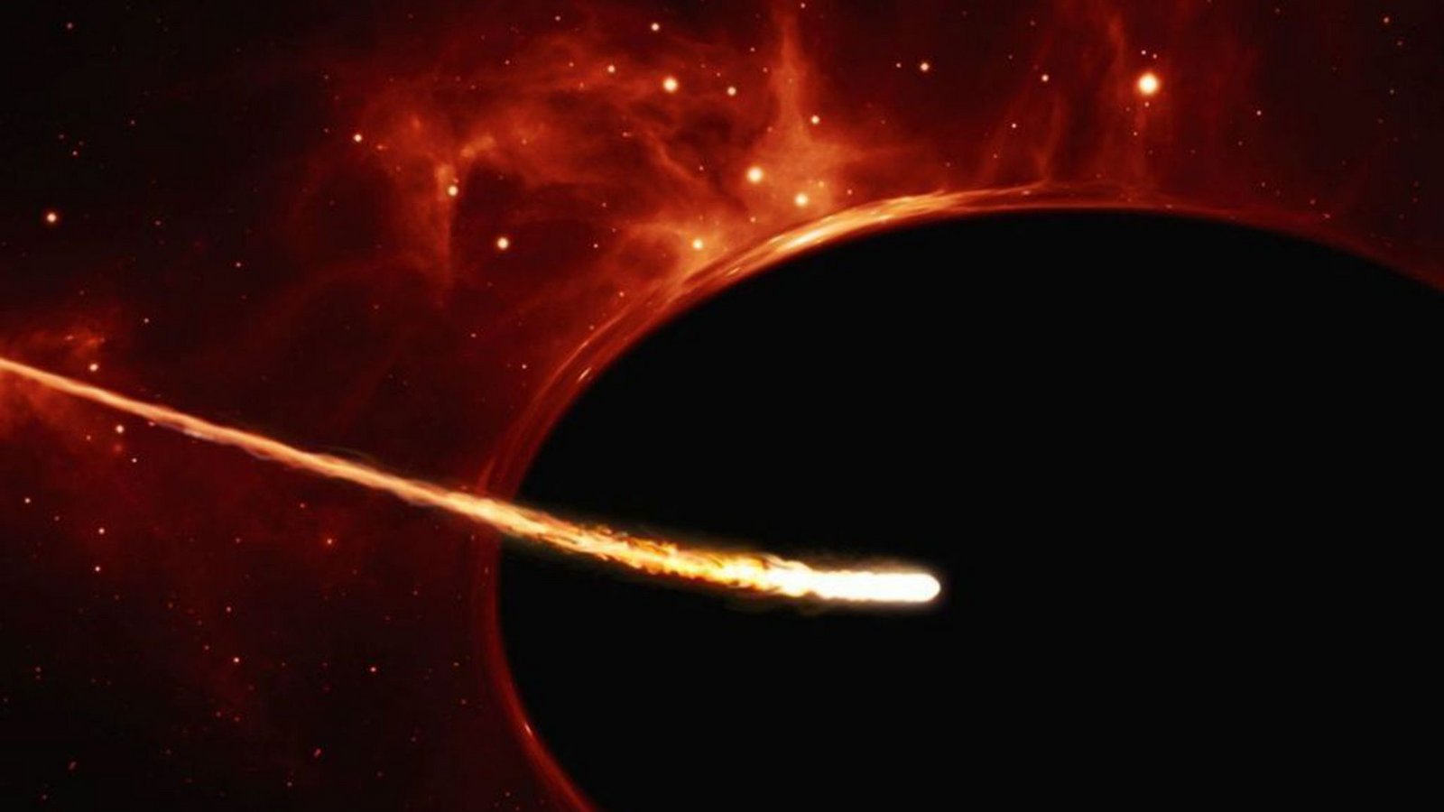 In Schwarzen Löchern ist die Materie so stark zusammengepresst, dass nichts ihrer enorm hohen Anziehungskraft entkommt.Foto:  Esa/Hubble/Eso/dpa
