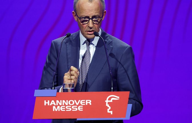 Merz betont zur Eröffnung die Bedeutung Brasiliens als Partnerland der Hannover Messe – und als wichtigsten Handelspartner Deutschlands in Südamerika.<span class='image-autor'>Foto: Michael Matthey/dpa</span>