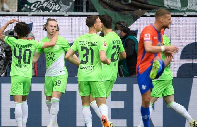 Wolfsburg holte sich im Heimspiel gegen Darmstadt die drei Punkte.<span class='image-autor'>Foto: Swen Pförtner/dpa</span>