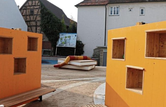 Ende nächster Woche wird der Adlerplatz in Vaihingen eingeweiht. Foto: Bögel