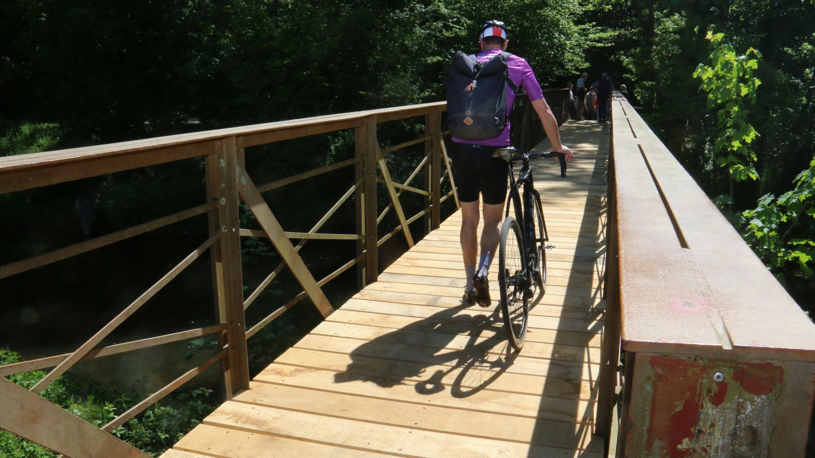 Nach einem Jahr Sperrung dürfen Fußgänger, und nur die, den Enzsteg zwischen Roßwag und Mühlhausen jetzt wieder nutzen. Foto: Rieger